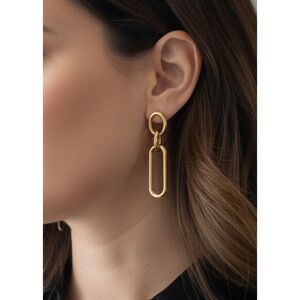 Nivelle Gold Plated Chain Dangle Earrings  Elegant Design